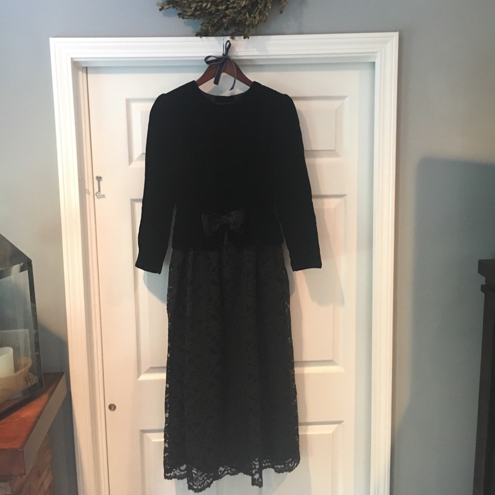Vintage Lanz Velvet and Lace dress
